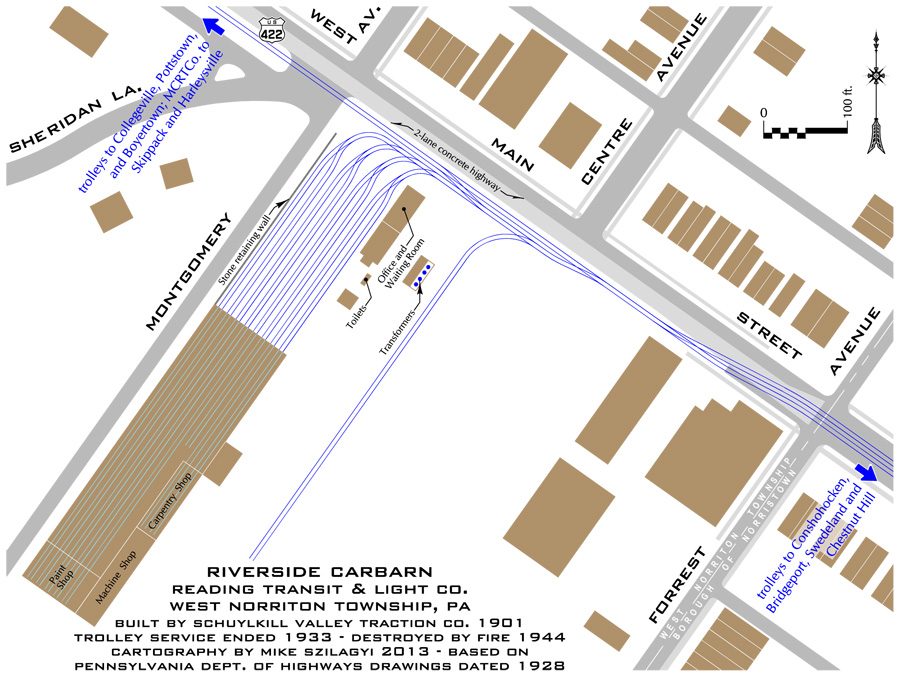 Riverside Car Barn Map